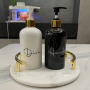 2-Pack 17 Oz Plastic Hand and Dish Soap Dispensers Refillable Lotion Bottles Kitchen Bathroom