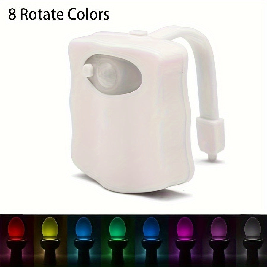LED Toilet Night Light Motion-Activated 16 Color Wall Mount Battery Operated