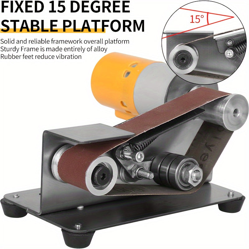 Electric Knife Sharpener with Adjustable Speed Belt Grinder for Kitchen and Craft Use