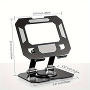 Foldable Aluminum Tablet Stand with 360° Rotation for Easy Viewing