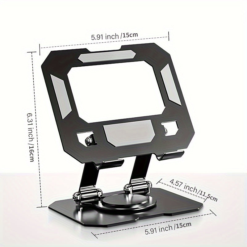 Foldable Aluminum Tablet Stand with 360° Rotation for Easy Viewing