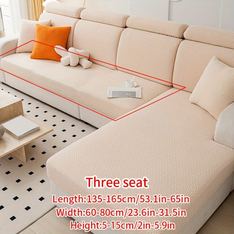 Современный жаккардовый чехол для дивана, изготовленный из прочного полиэстера и спандекса, не скользит, подходит для домашних животных, легкий в уходе, подходит для кресел и секционных диванов.