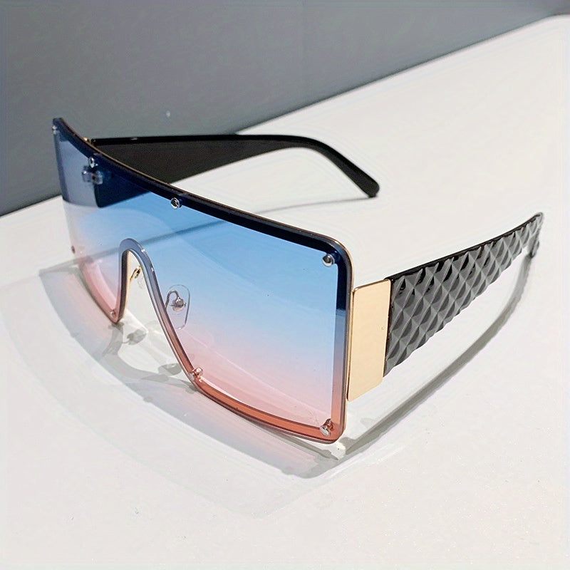 Unisex Gradient Rivet Sunglasses for Cycling Beach Parties and Clubs