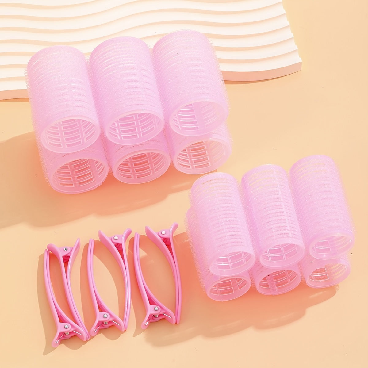 Set de rulos para cabello sin calor para mujeres, 18 piezas, rulos sin calor con pinzas para todo tipo de cabello