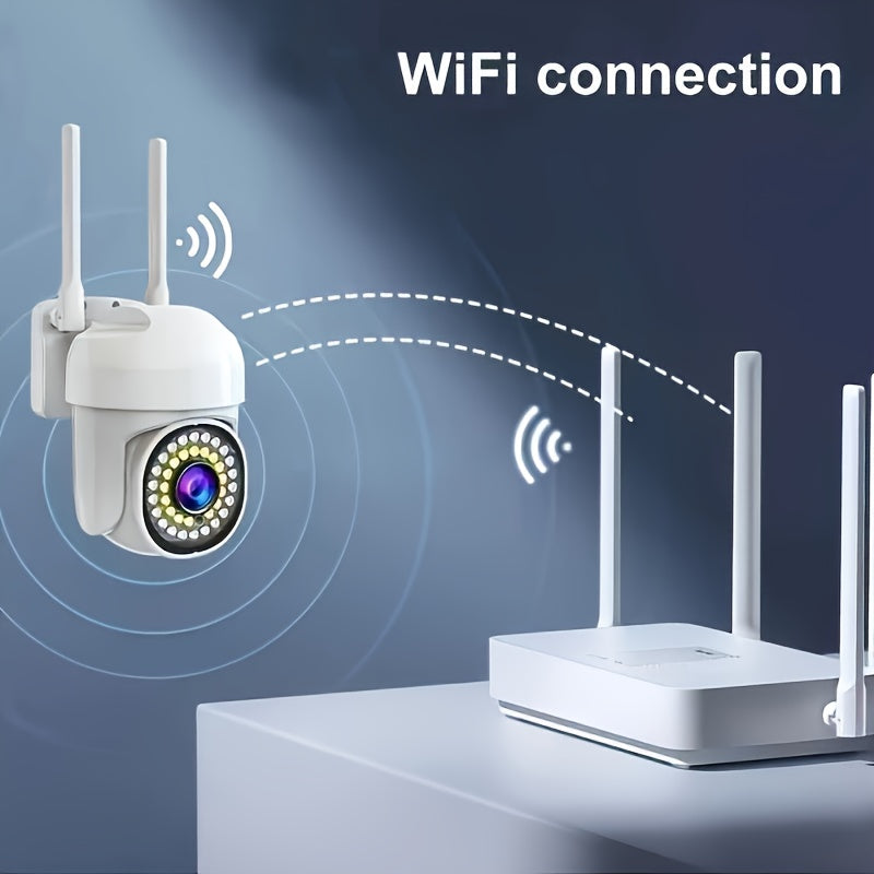 Cámara de seguridad inalámbrica con giro y inclinación de 360°, audio bidireccional, control remoto