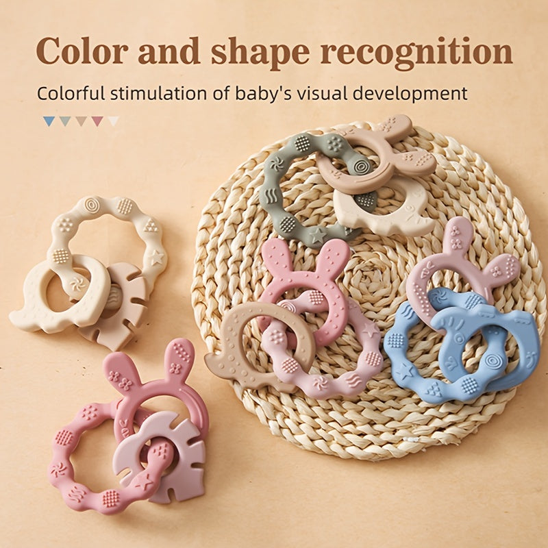 Baby Teether, Rabbit-Shaped Silicone, BPA-Free, Gentle on Gums, Soothing for Babies and Toddlers