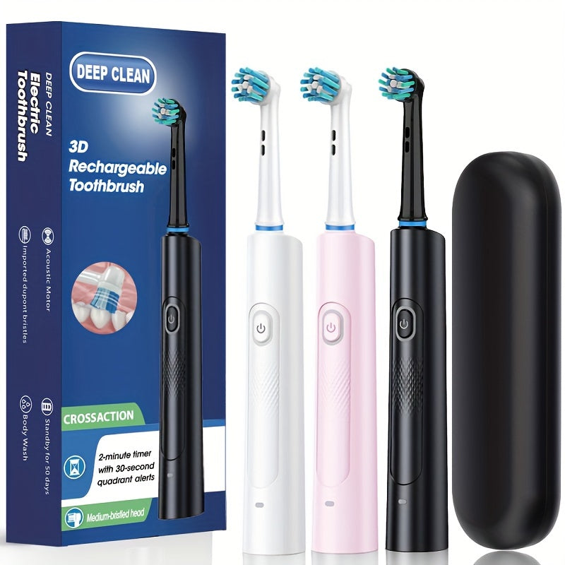 Kattalar uchun Elektronik Soniq Tish cho'tkasi Yuvish Qayta Zaryadlanadigan 3D Cho'tka Boshli