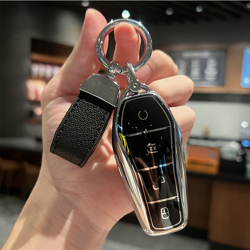 Universal Soft TPU Car Key Case for Remote Control Cover Black Protecti