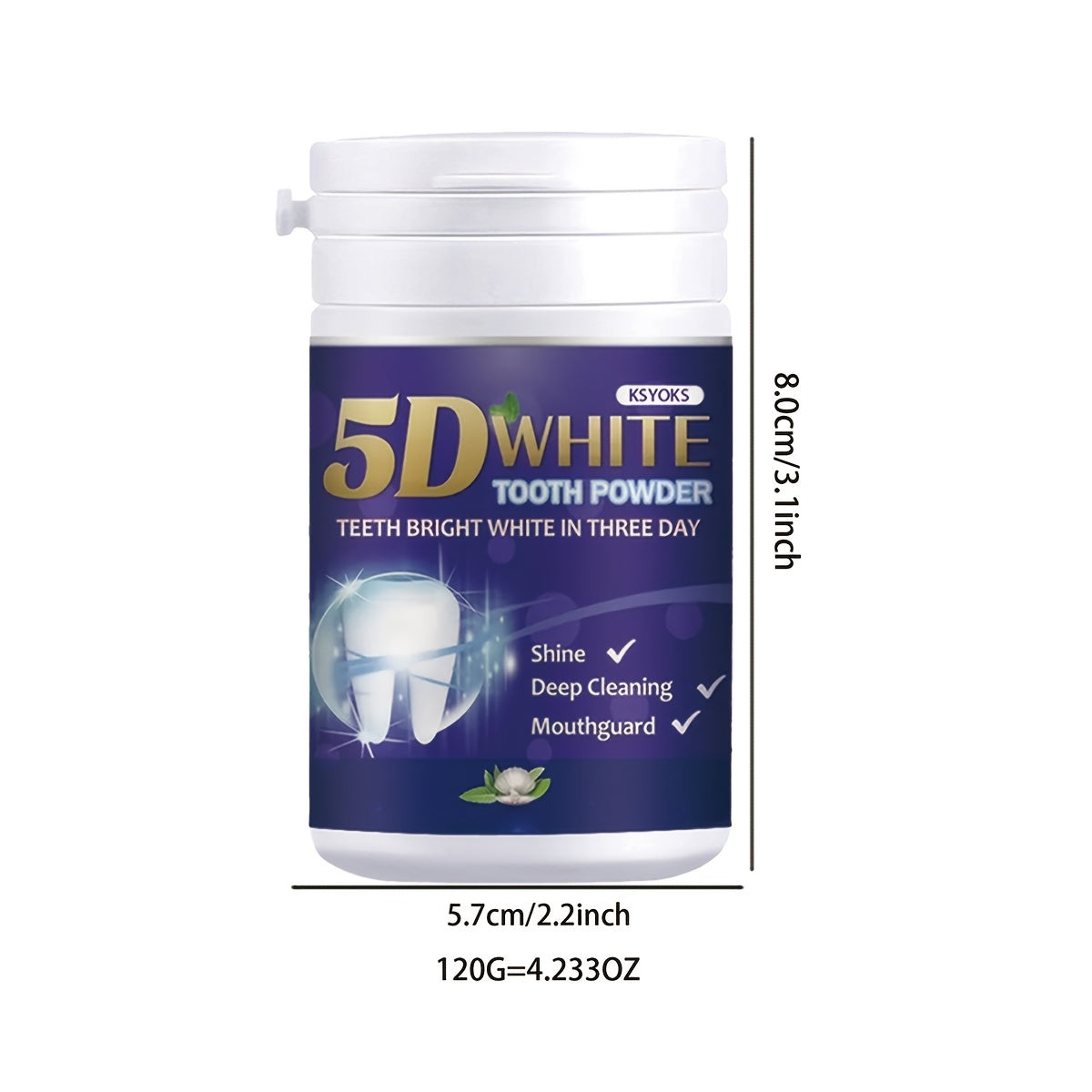 Teeth Whitening Powder Deep Cleansing Toothpaste for Daily Use and Travel