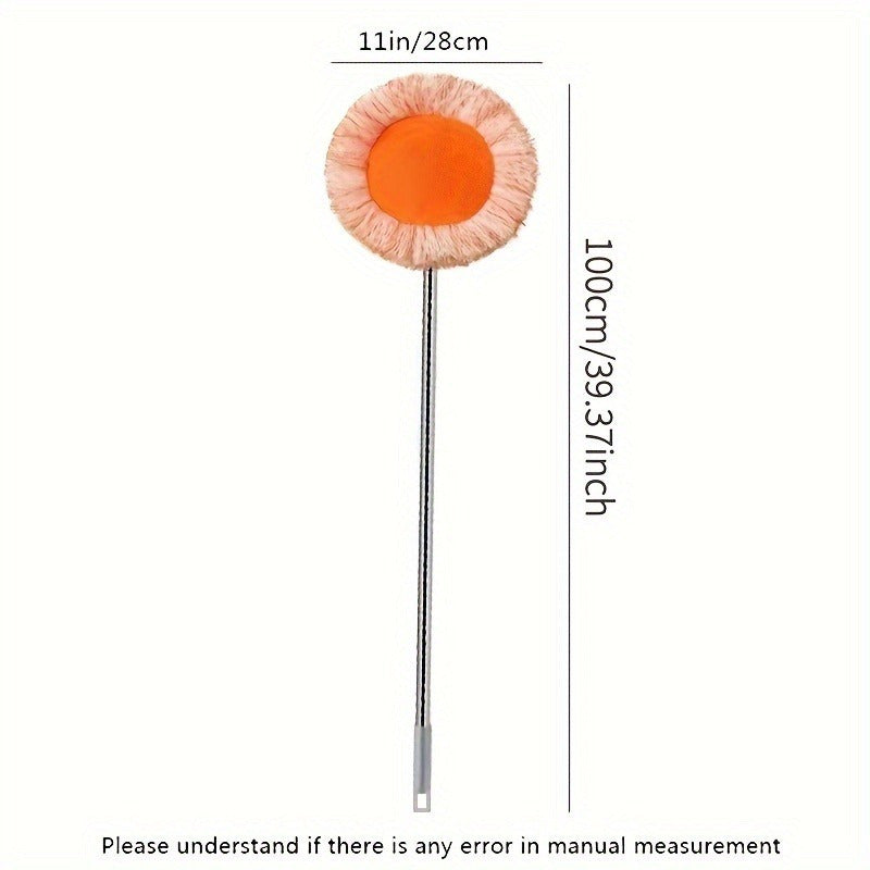 Extendable Ceiling Mop with Microfiber Rotating Head for Dust and Dirt Removal