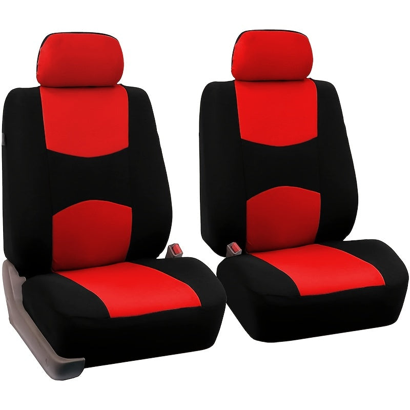 Universal Car Front Seat Covers Polyester Multi-Color Protective Cushion