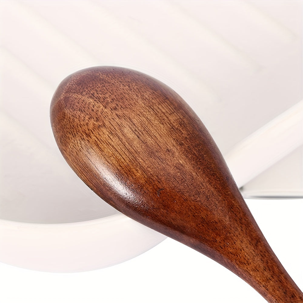 Set of 5 Hardwood Coffee Spoons for Honey, Seasoning, Dessert, Yogurt, Milk