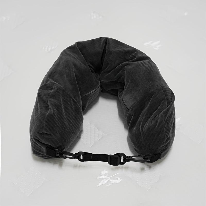 Adjustable Travel Neck Pillow with Zipper for Comfort and Support