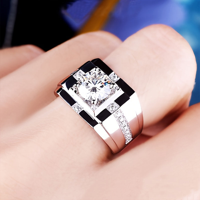 Zarif Bohem uslubidagi to'y uzugi, halo dizayni va 925 sterling kumushdagi porloq zirkoniya bilan, ayollar uchun mukammal zargarlik sovg'asi.