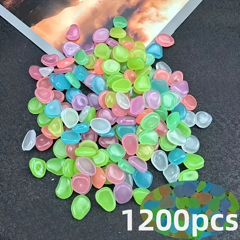 1200 Glowing Landscape Stones for Decoration in Flower Pots Pathways Aquariums and Starry Sky