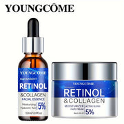 Conjunto de cuidado de la piel con retinol y ácido hialurónico para todo tipo de piel, reafirmante e hidratante, invierno, otoño, sin alcohol