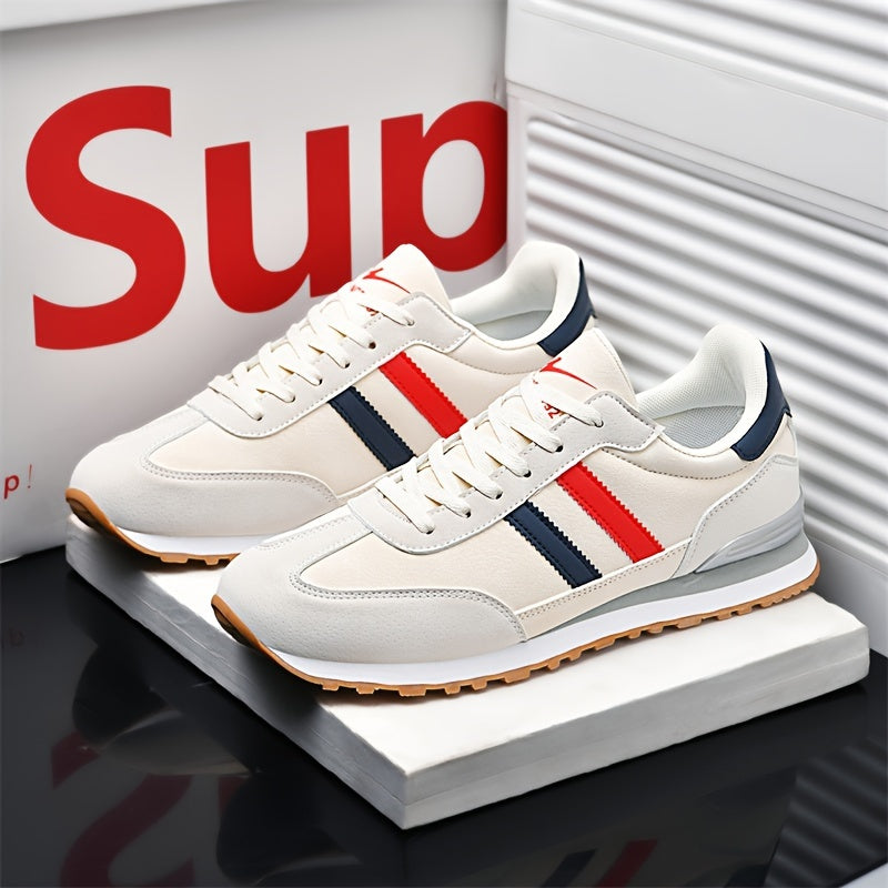 Men's Breathable Canvas Sneakers with Non-Slip Rubber Sole Low Top Casual All-Season