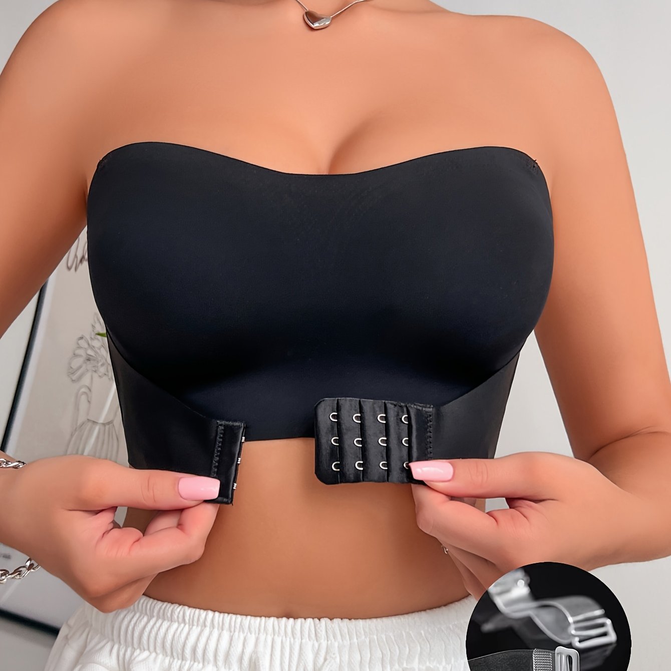 Women's Wireless Seamless Bandeau Bra Full Coverage Support