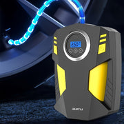 Portable Tire Inflator with Digital Gauge LED Light for Cars and Bikes
