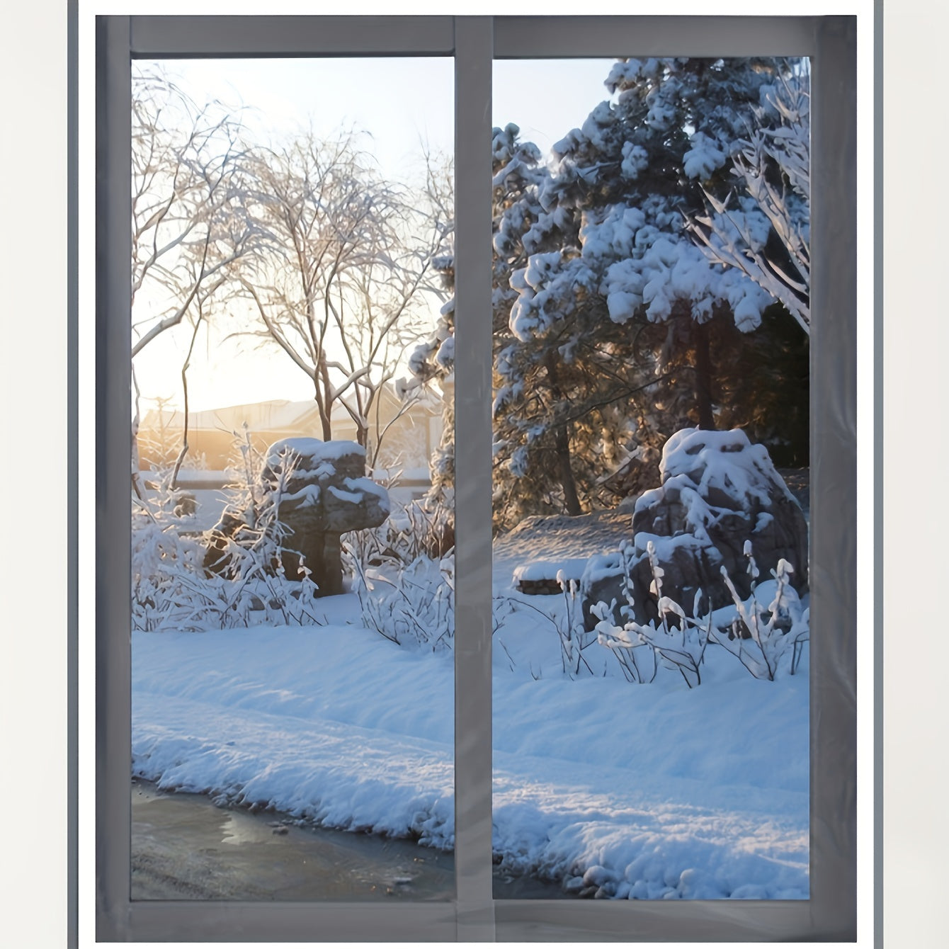 Yashash xonasi uchun sehrli lentali qora va oq chivinlar uchun ekran tarmog'i oynasi