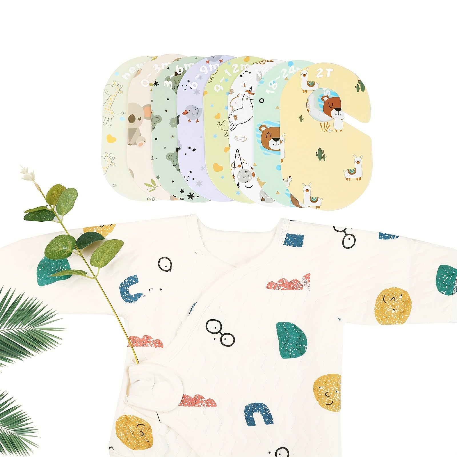 Set of 8 Baby Closet Dividers for Nursery Organization Ages 0-24 Months