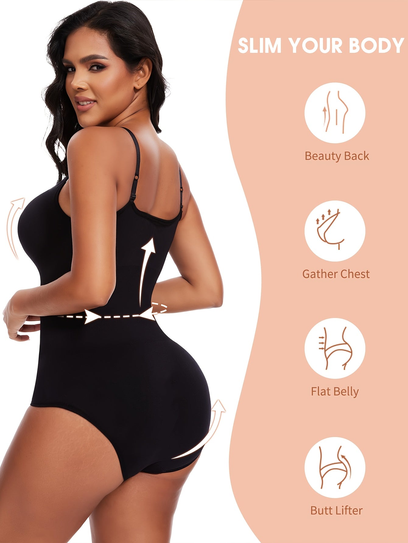 Women's Seamless Breathable Shapewear Bodysuit Tummy Control Butt Lift