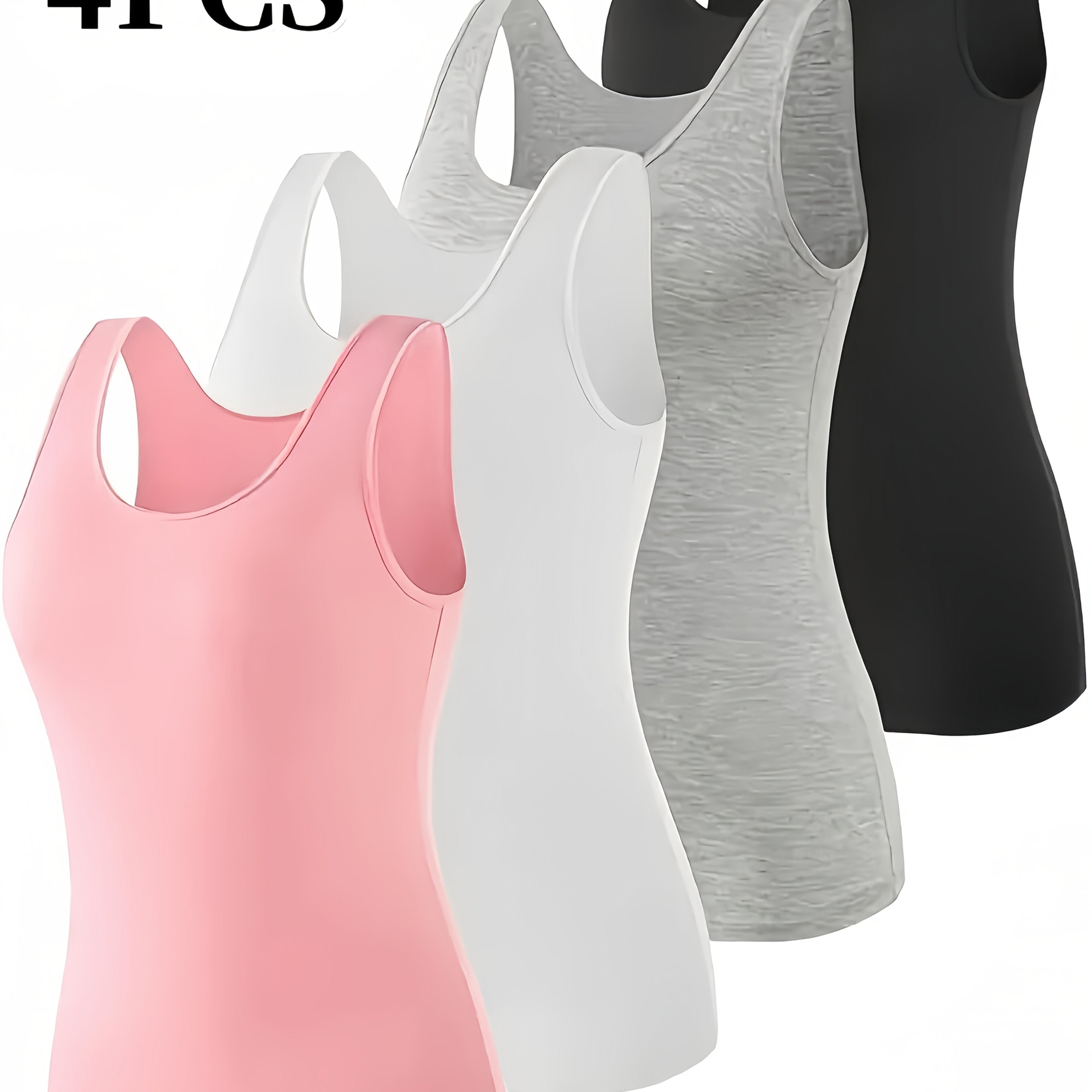 Women's Large Summer Sleeveless Casual Vest Pack of 4