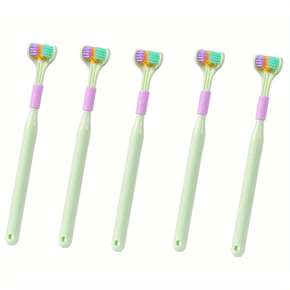 Adult Soft Bristle Three-Sided Toothbrush for Gums and Teeth Cleaning