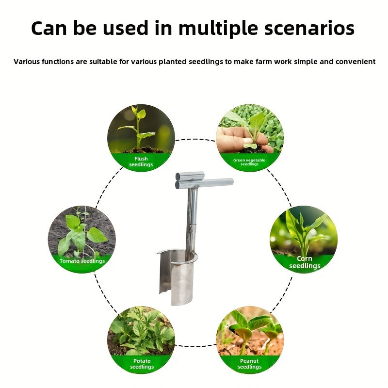 Stainless Steel Bulb Planter Garden Tool for Seed Planting and Flower Cultivation