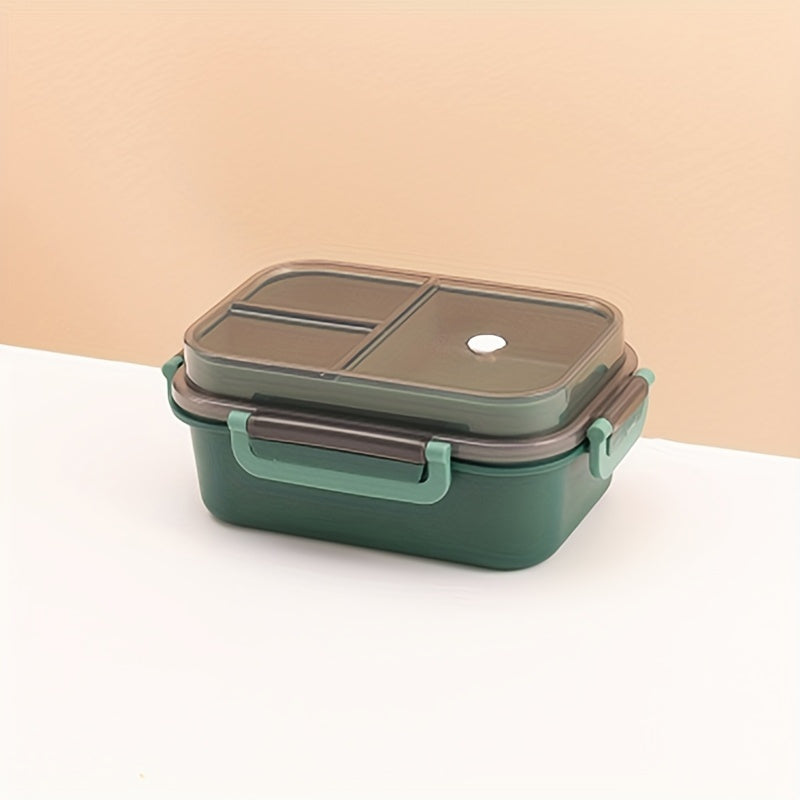Double Layer Lunch Box with Tableware, Microwave Safe, Spacious, Food-Grade Plastic
