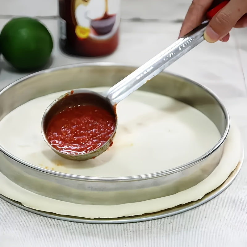 Cucharón de acero inoxidable para salsa de soja, tomate y panqueques, mango duradero