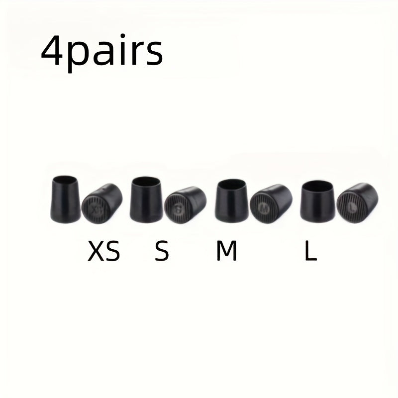 Women Heel Protectors 4 Pairs Anti-Slip Noise-Reducing Covers Assorted