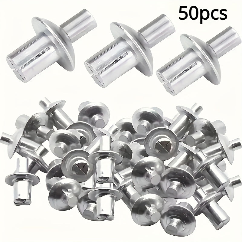 50/100Pcs Aluminum Alloy Expanding Rivets Round Head Automotive Construction