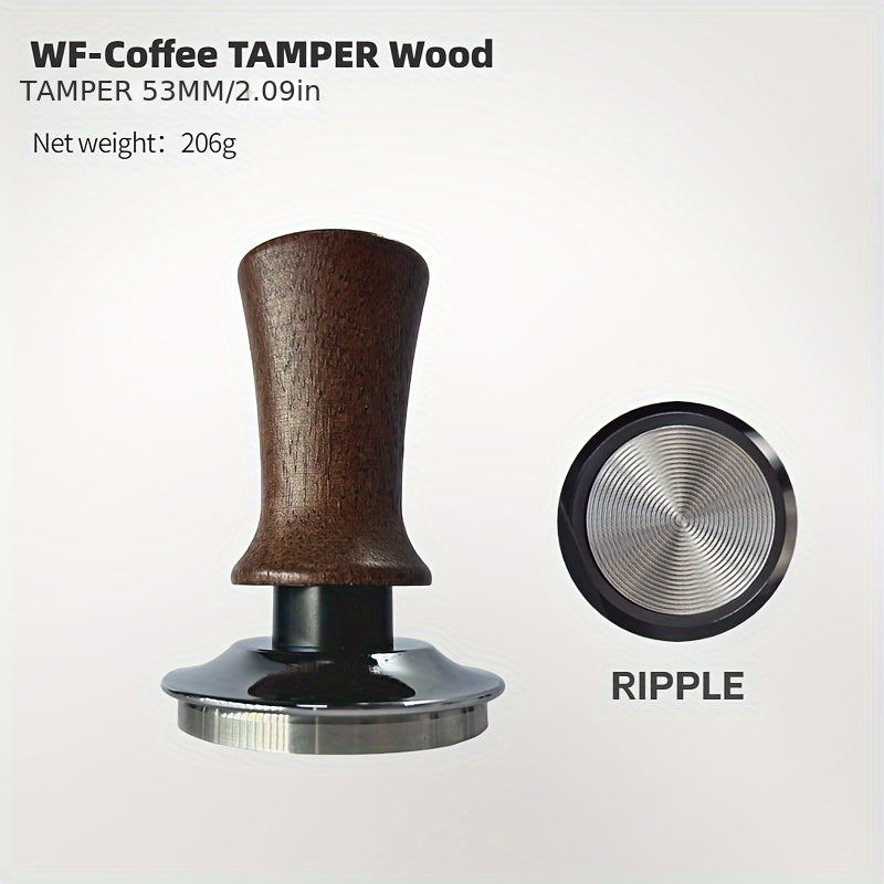 Red Coffee Press with Adjustable Level Knob 51-58mm Elatic Pressure Hammer