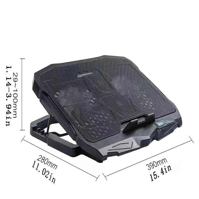 4 ta fan, ikkilamchi USB portlar, tez issiqlik chiqarish uchun sozlanadigan tezlik nazorati bilan portativ noutbuk sovutish standi. Ofis yoki uy uchun 5V USB bilan quvvatlanadigan noutbuk tutqich.
