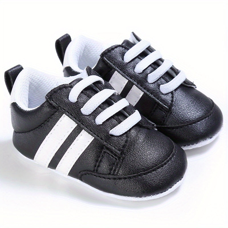 Infant Soft Bottom Stripes Light-Up Sports Shoes for Newborns Spring Fall