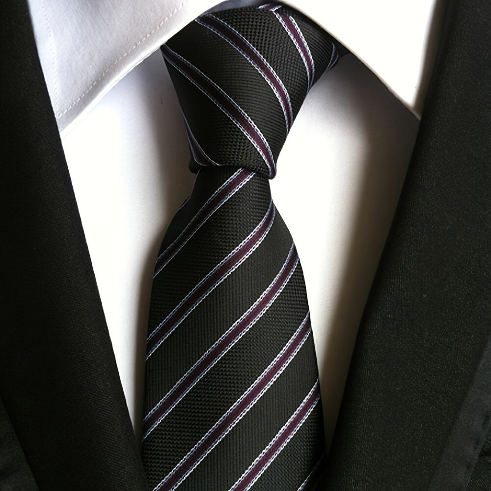 Ofis, rasmiy, kundalik va to'y uchun turli rangdagi 6 ta erkaklar klassik kravati to'plami