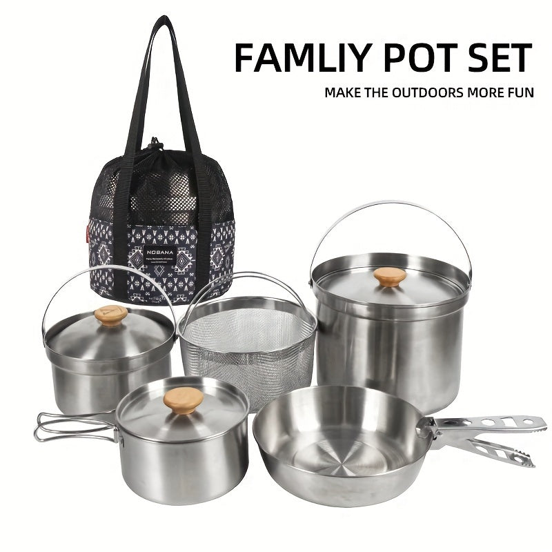 Stainless Steel Pot Set 304 Durable Cookware Kitchen Essential