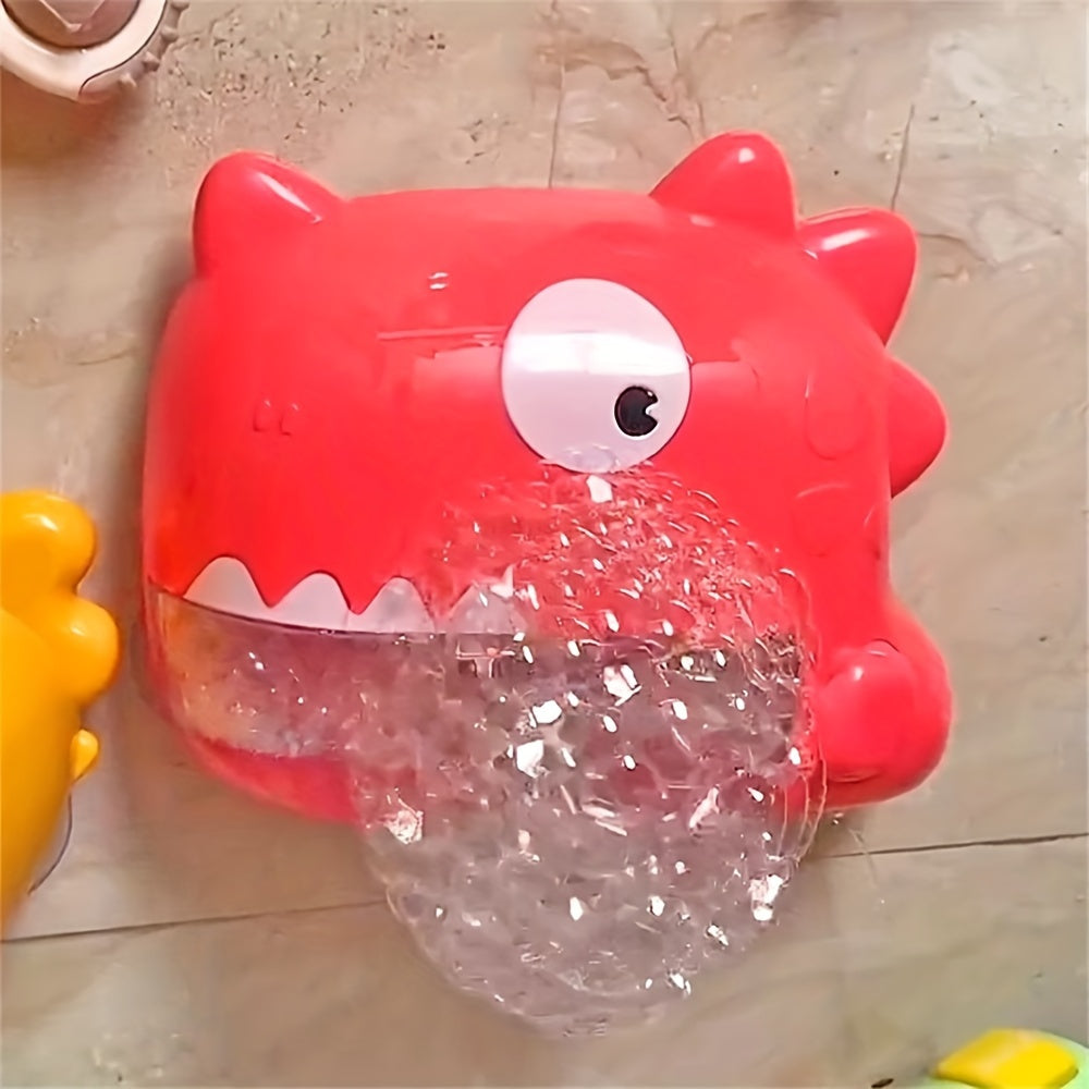 Máquina de burbujas de dinosaurio para bañera de bebé con música y manguera de agua