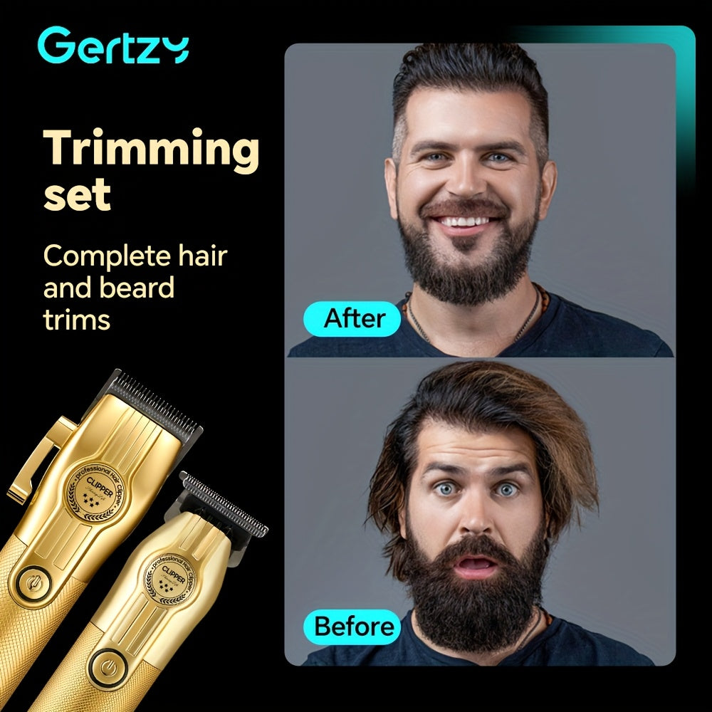 Cortapelos eléctricos para hombres 2 piezas recargables por USB con peines limitadores para recorte de vello corporal