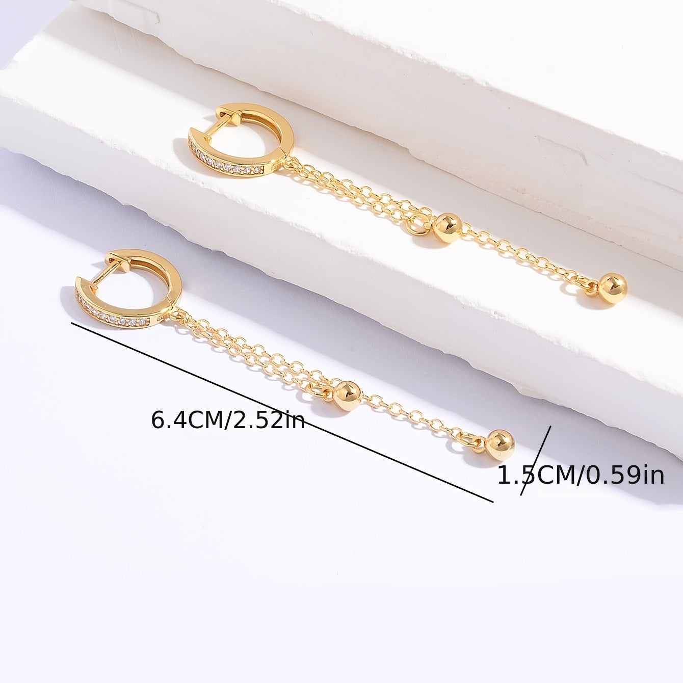 Women’s Tassel Bead Earrings in 18K Plated Jewelry Gift for Women