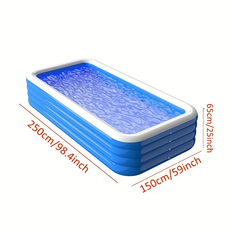 Extra Large PVC Inflatable Swimming Pool for Adults and Families 304.8x436.88x165.1 cm Portable Water Park Summer Fun