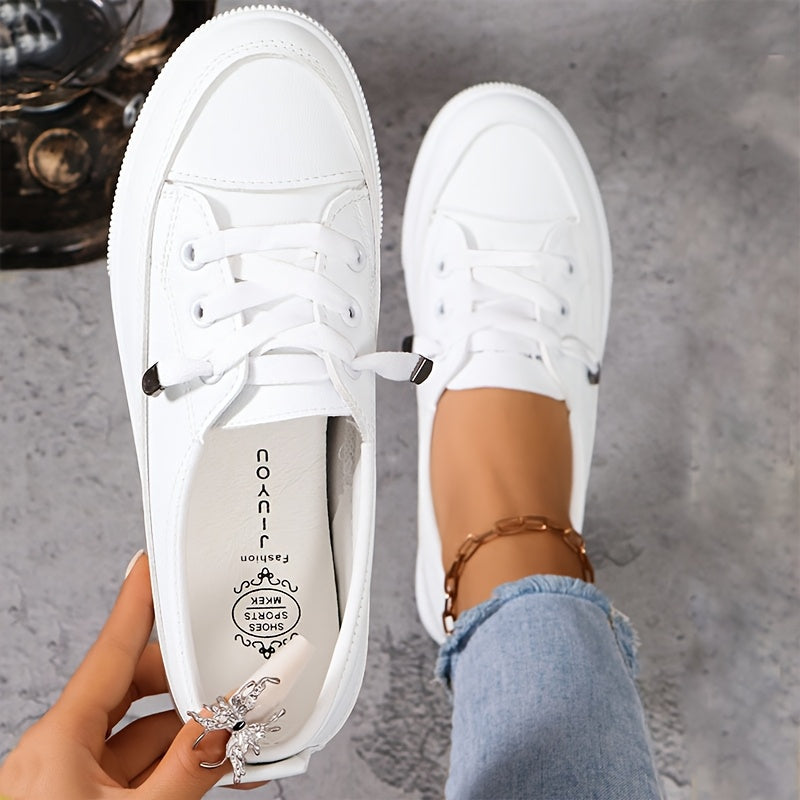 Women's Stylish Comfortable Casual Sneakers Lightweight Solid Color Outdoor Shoes