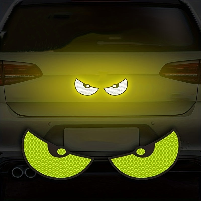 Vehicle Reflective Car Stickers 2pcs Set Safety Visibility Demon Eye
