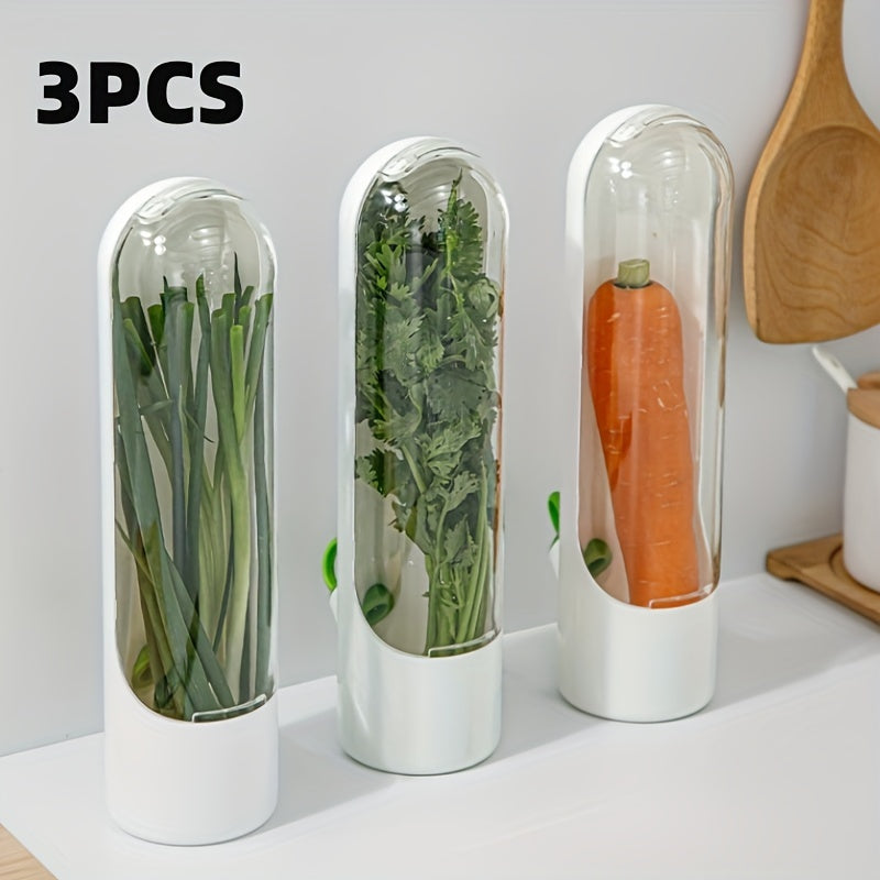 Refrigerator Herb Saver Pods Set for Fresh Coriander Mint Parsley Asparagus Food Safe