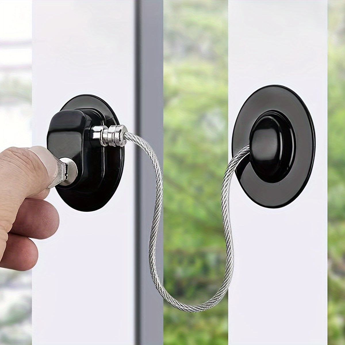 Yumaloq deraza kartasi qulfi cheklov switchi slayd eshikni himoya qilish uchun teshik ochmasdan, yopishtiruvchi stiker va kalit bilan o'g'irlikka qarshi xavfsizlik uchun.