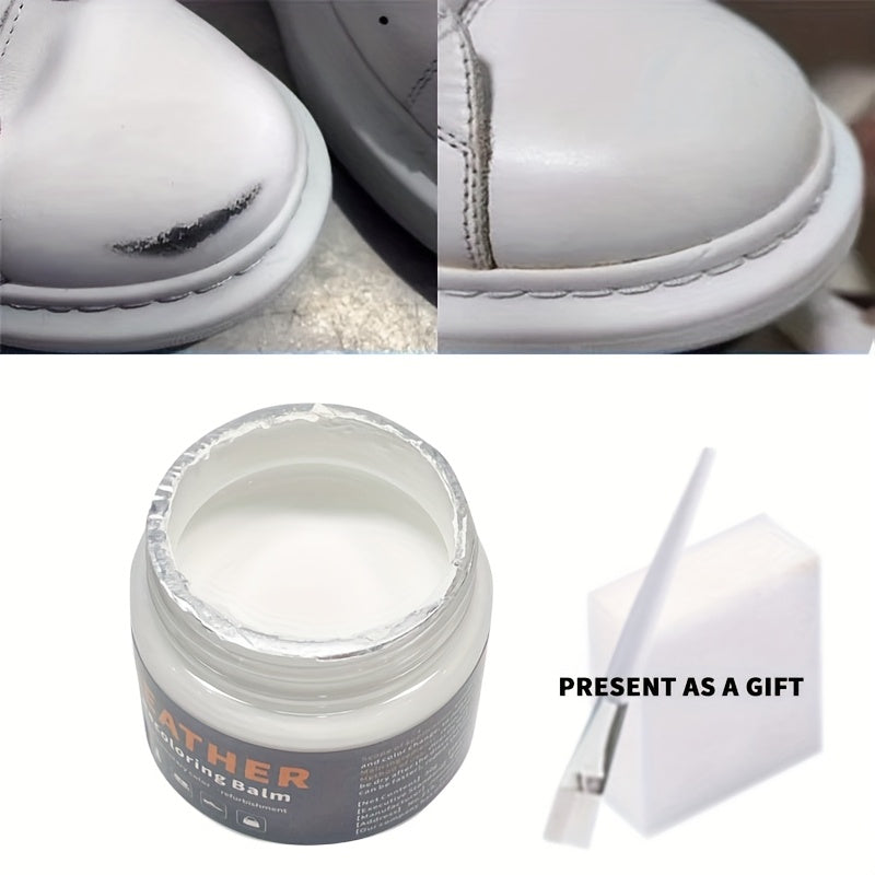 White Faux Leather Shoe & Furniture Dye Restorer Cream