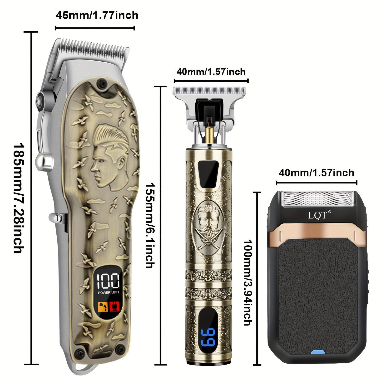 Cortapelos eléctrico profesional inalámbrico recargable por USB set de peluquería