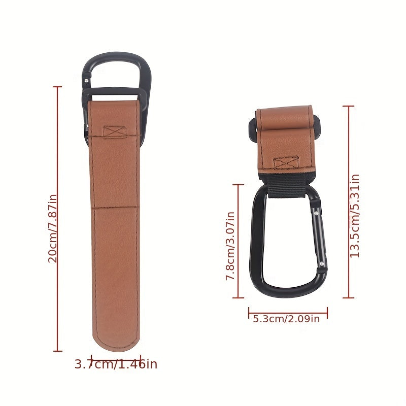 Faux Leather Buckle for Mountain Climbing Electric Bicycles Baby Strollers with Portable Hook