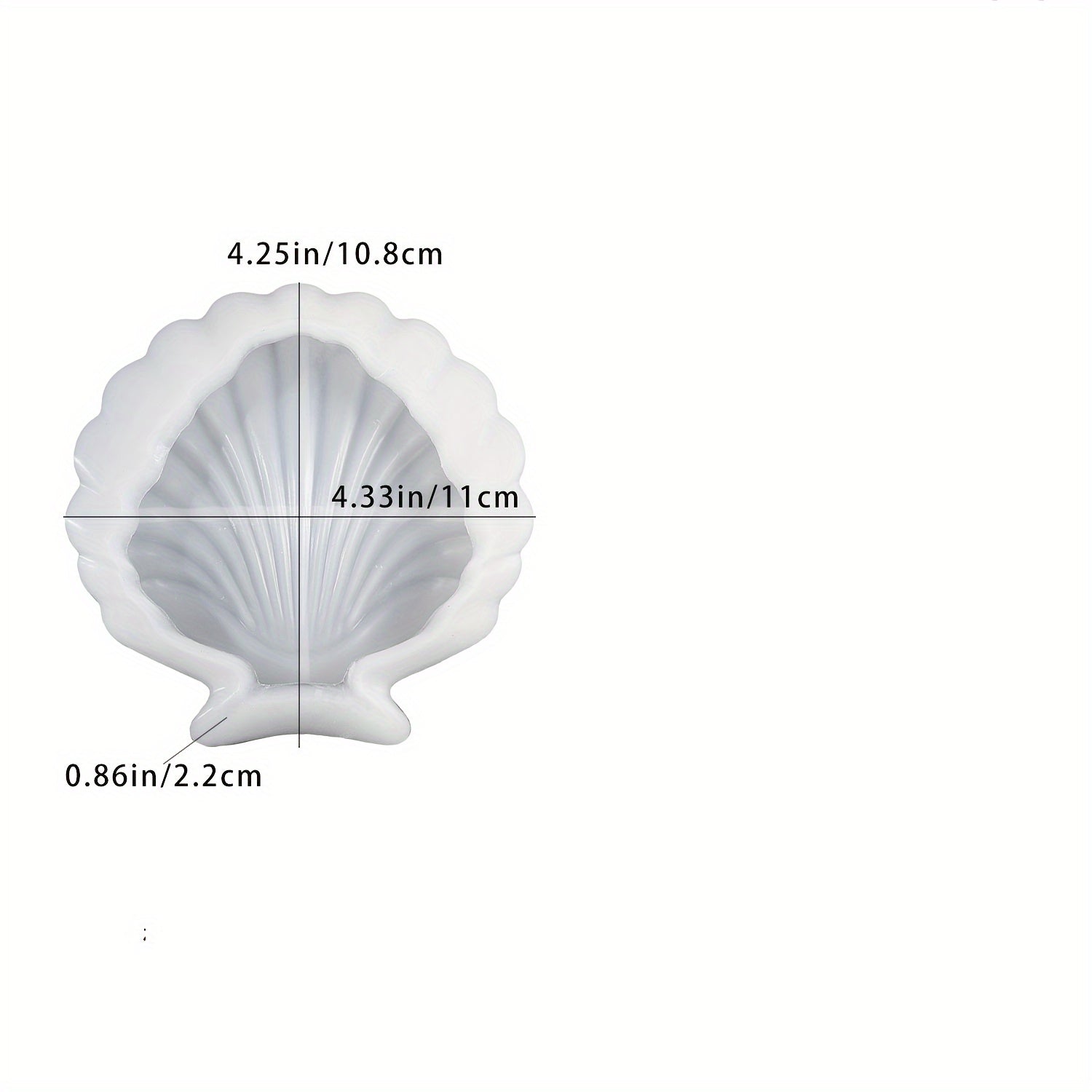 Silicone Ocean Shell Mold for DIY Plaster Ornaments and Storage Plates